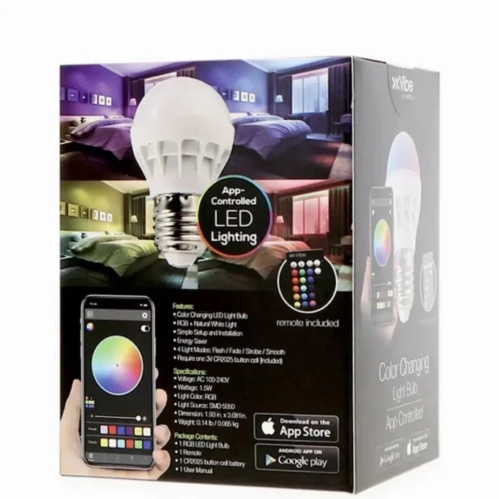 Vibe Multicolor LED Bulb - 2 Pack - Picture 2 of 3